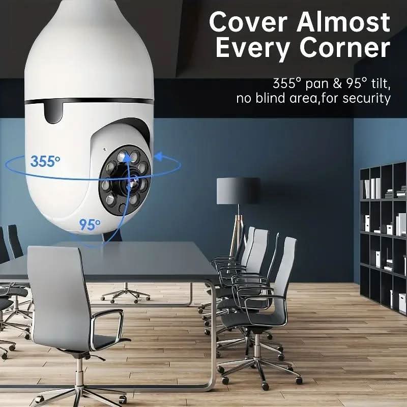 Cámara de seguridad inteligente con vigilancia de 360° y visión nocturna - Fioriscas