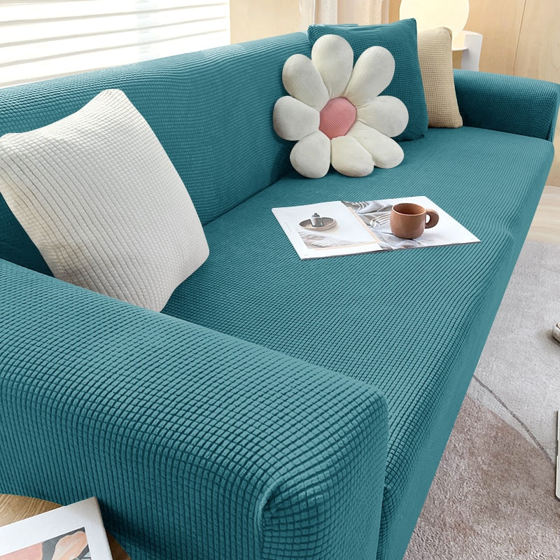 Stretchy Sofa Slipcover, Non-Slip Fit For 1 To 4 Seat Couches, Machine Washable