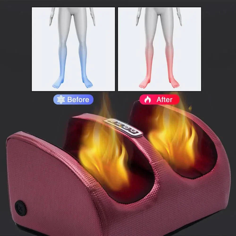 Luxury Shiatsu foot massager with heat function | 12 3D massage balls & timer - Fioriscas