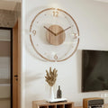 Holzwanduhr „Aeron“ im skandinavisch-minimalistischen Stil, geräuschloses Quarzwerk
