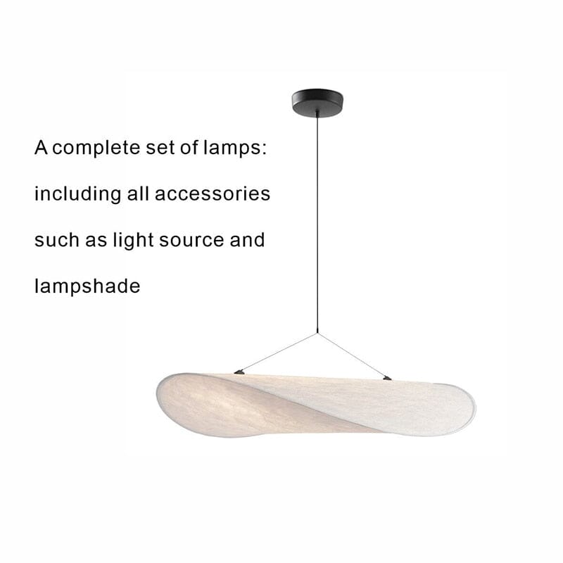 Lyra LED-lysekrone med lagdelt silke-bladskærm, nordisk design