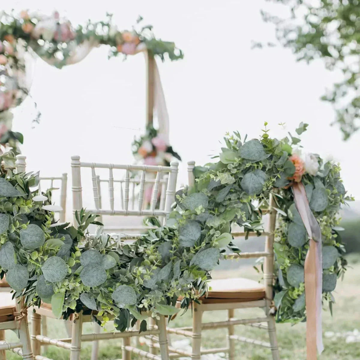 Eucalyptus Garland Set | 2 Pieces | 180 cm | Realistic & Maintenance-Free