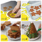 Kerstkoekjesvormpjes, set van 6, voor koekjes en gebak - Fioriscas