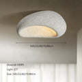 Wabi-Sabi Ceiling Light With Fabric Shade And Nickel Finish