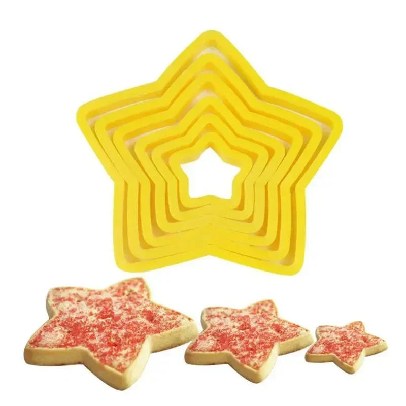 Kerstkoekjesvormpjes, set van 6, voor koekjes en gebak - Fioriscas