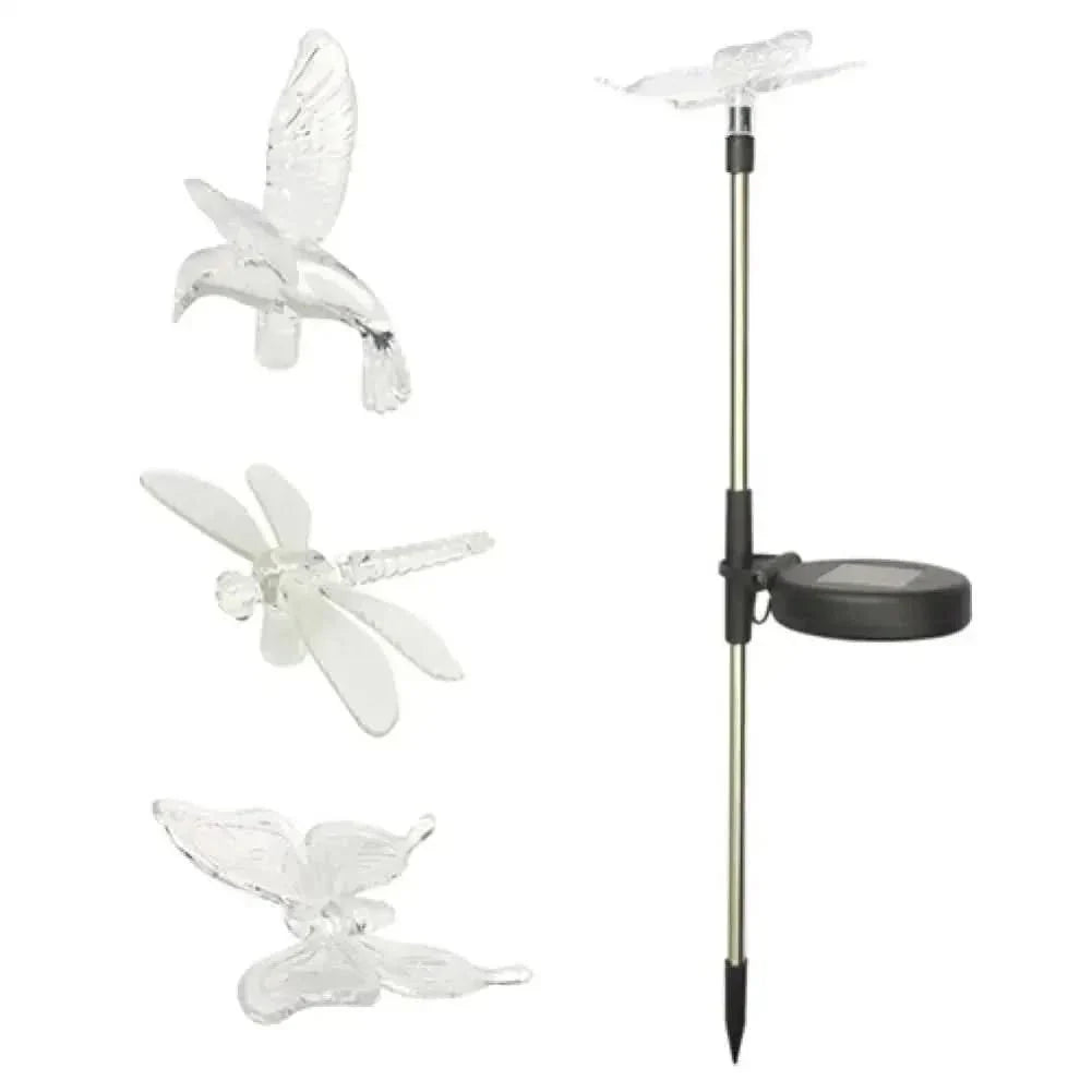 Lámpara de jardín LED con diseño de mariposa - Fioriscas