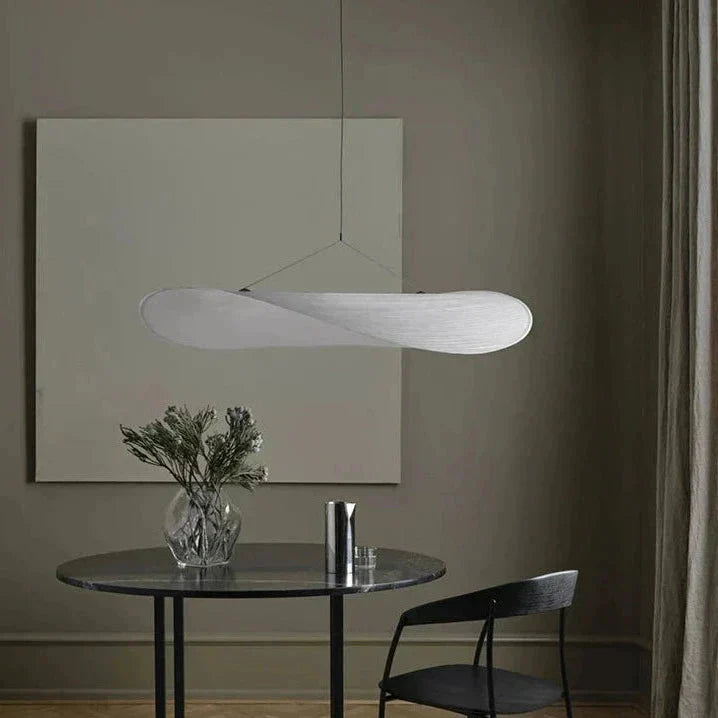 Lyra Hand-Knitted Tyvek LED Pendant Light With Chip Pattern