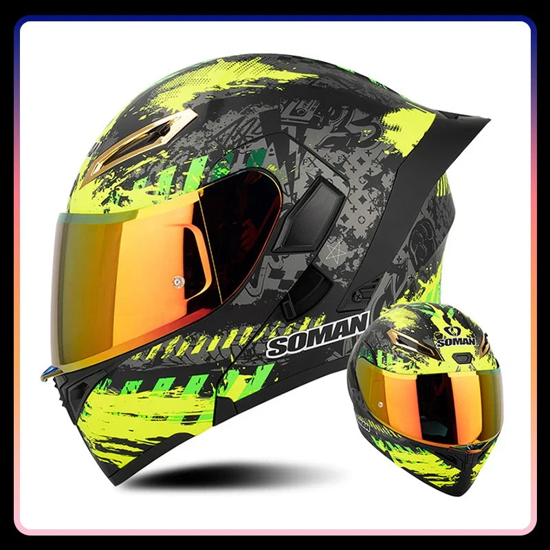 Modular Full-Face Motorcycle Helmet with Dual Visor | Fioriscas