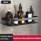VelaGrip Corner Bath Shelf, Aluminum Wall-Mount Bathroom Storage