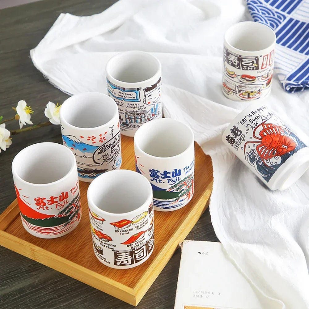 Kiyomi Hand-Painted Japanese Teacups, Collector's Edition