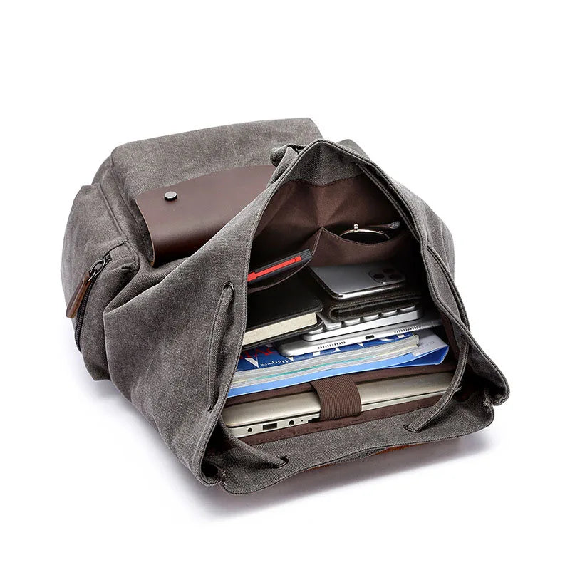 Batoh Ridgewell Vintage Canvas s kapsami proti krádeži, 20–35 l