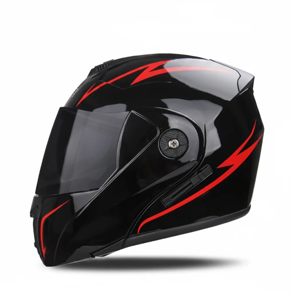 Modułowy kask motocyklowy z podwójną szybą, certyfikowany DOT | Fioriscas
