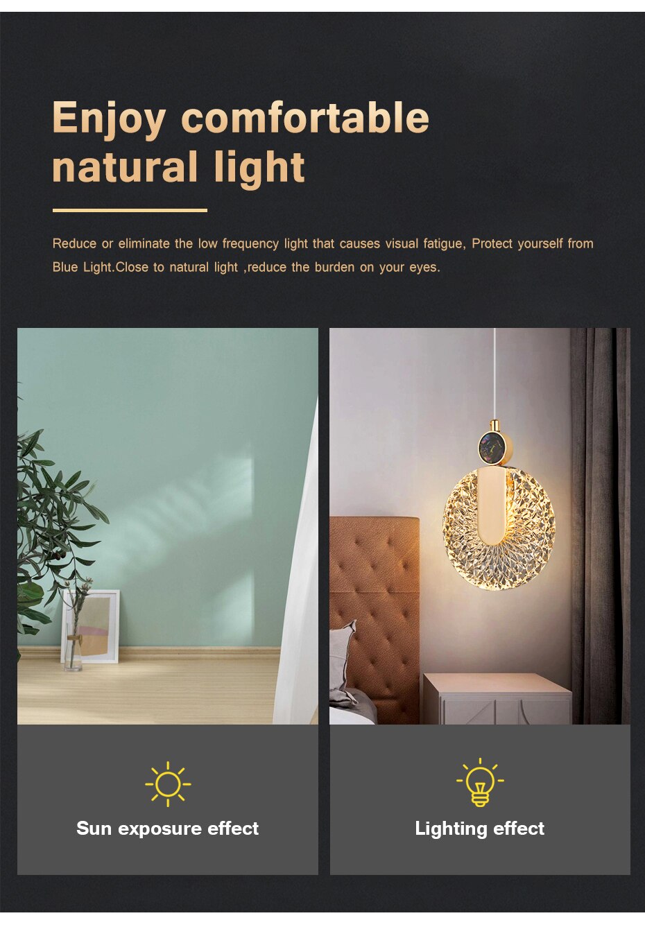 Aurelia-hanglamp, goudkleurige kristalafwerking, instelbare wittint-optie