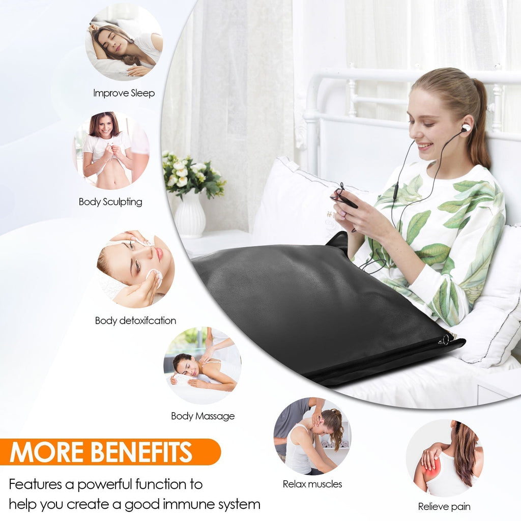 שמיכת אינפרא־אדום קומפקטית של AureaHeat לניקוי רעלים ולהרפיה
