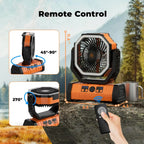 Ventilador portátil recargable para camping con batería externa LED de 20000mAh | Fioriscas