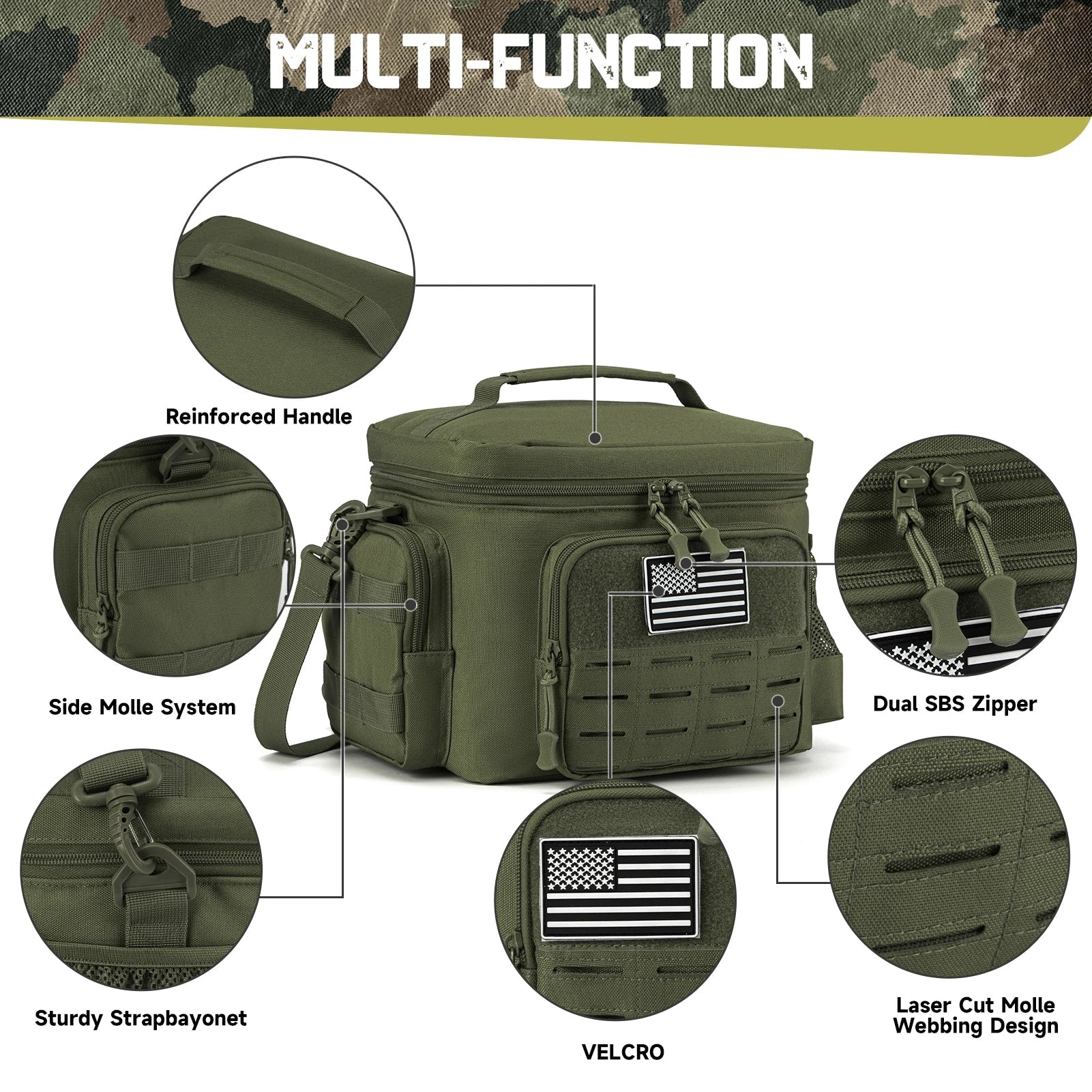 Trailforge Insulated Lunch Bag With Leakproof Cooler Lining