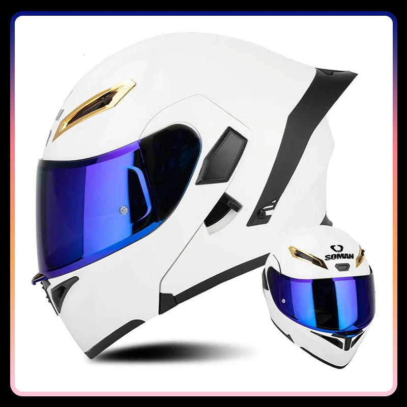 Modular Full-Face Motorcycle Helmet with Dual Visor | Fioriscas