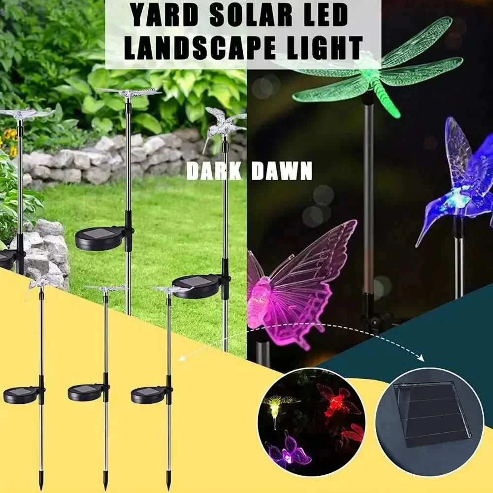 Lámpara de jardín LED con diseño de mariposa - Fioriscas