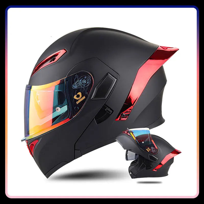 Modular Full-Face Motorcycle Helmet with Dual Visor | Fioriscas
