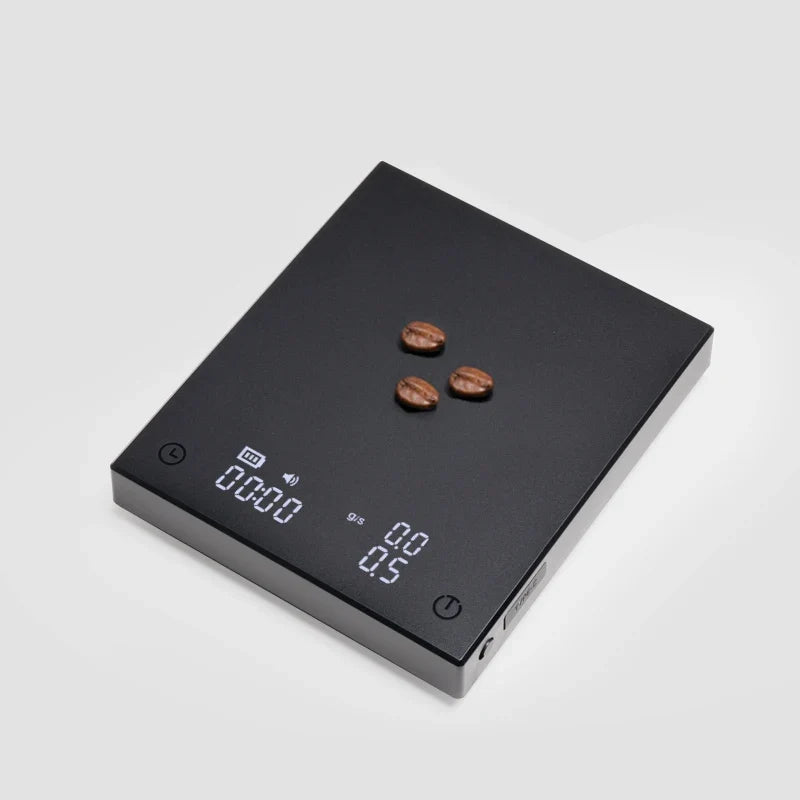 Balança digital para café com temporizador automático, indicação da velocidade do fluxo, tara e precisão de 0.1g | Fioriscas