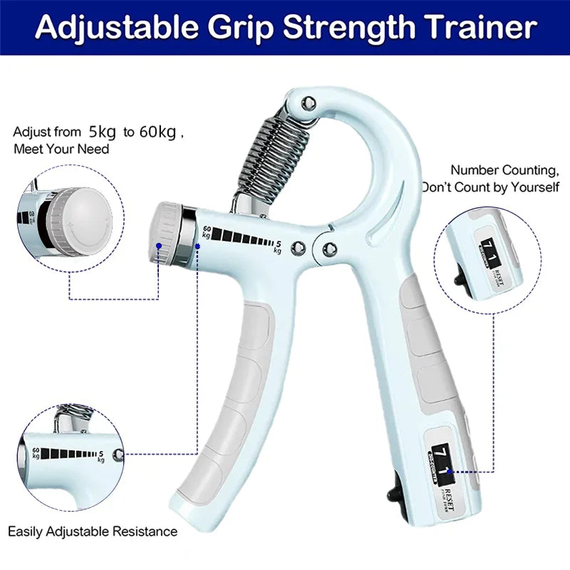 Verstellbarer Handgrifftrainer für das Training von Handgelenk und Unterarm