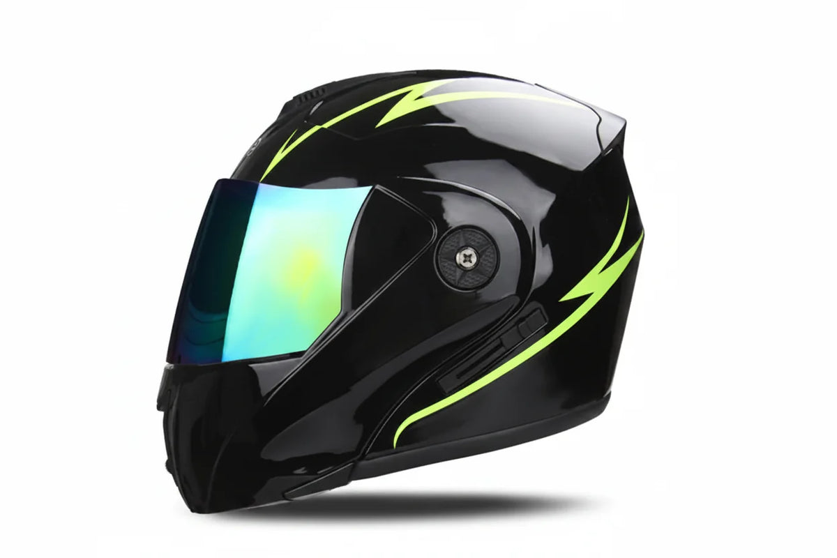 Modułowy kask motocyklowy z podwójną szybą, certyfikowany DOT | Fioriscas