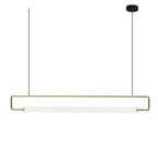 Lámpara colgante LED Lunara de metal pintado, dorado o negro