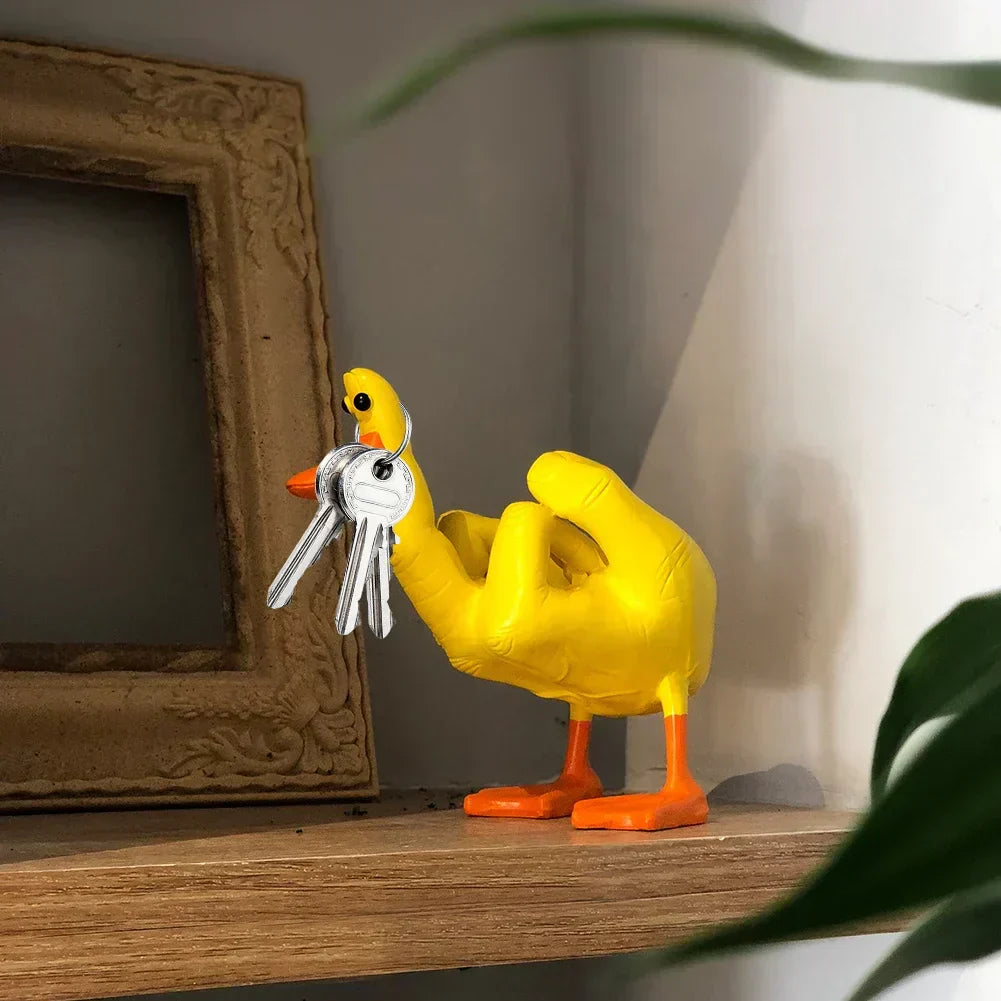 Marvento Resin Duck Figurine for Indoor & Outdoor Display, 6.1 In