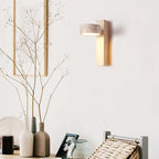 Rowan Marble Wall Sconce, LED G9 Light, Wood-Tone Base