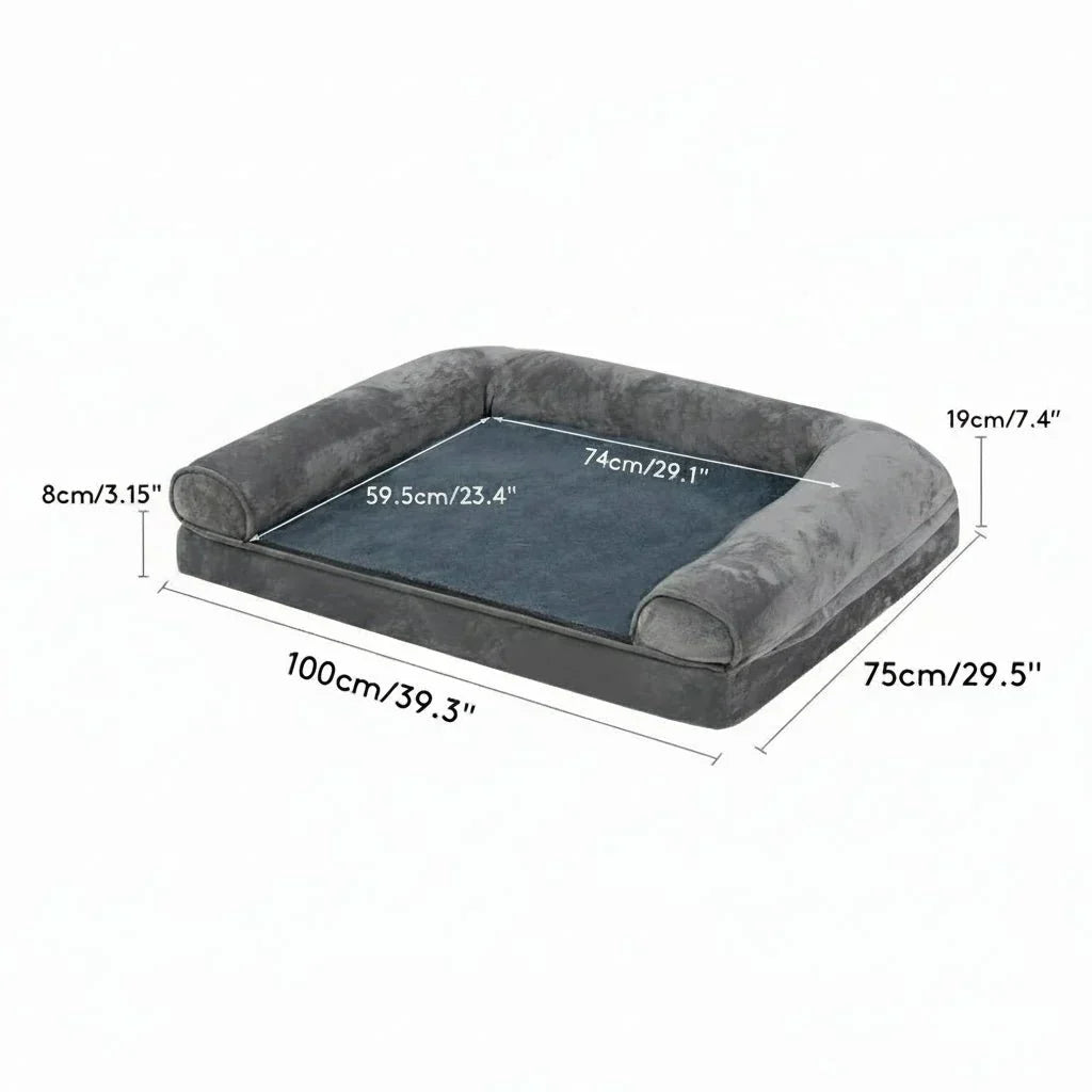 Cuccia ortopedica per cani in memory foam con copertura idrorepellente e comfort morbido - Fioriscas