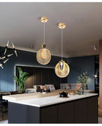 Aurelia-hanglamp, goudkleurige kristalafwerking, instelbare wittint-optie