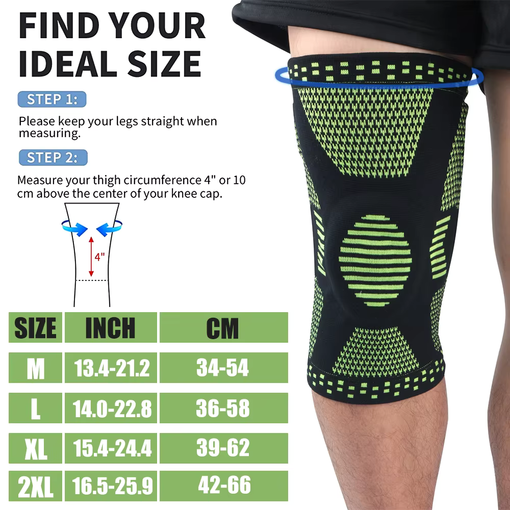 Active Knee Compression Sleeve For All Day Fast Relief And Support | Fioriscas