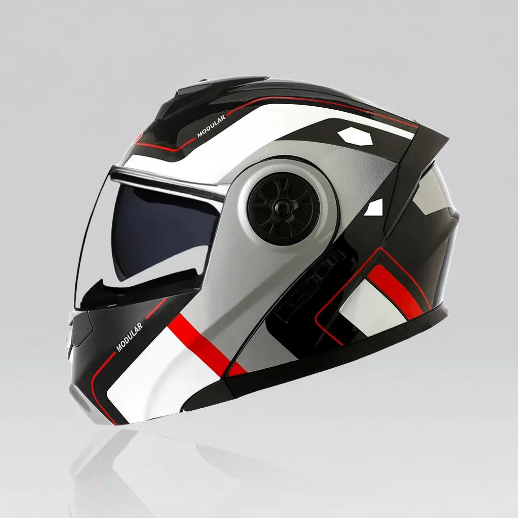 Lekki modułowy kask motocyklowy z podwójną szybą | Fioriscas