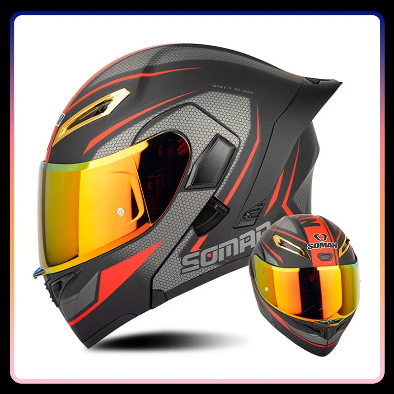Modular Full-Face Motorcycle Helmet with Dual Visor | Fioriscas