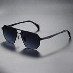 LyraForge Titanium Frame Aviator Sunglasses, UV400 Polarized Lenses