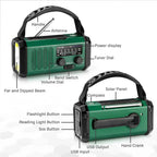 SolioGuard Hand-Crank Emergency Radio, Solar & USB Charging, NOAA Alerts