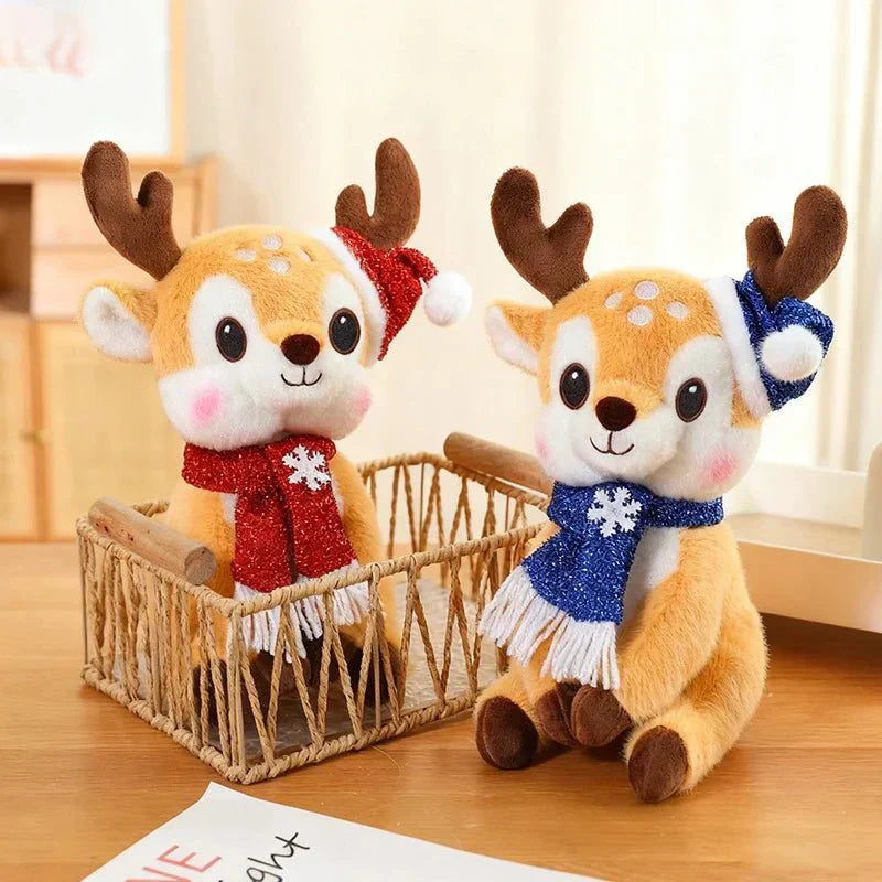 Charmante poupée de Noël en peluche au design de dessin animé - Fioriscas