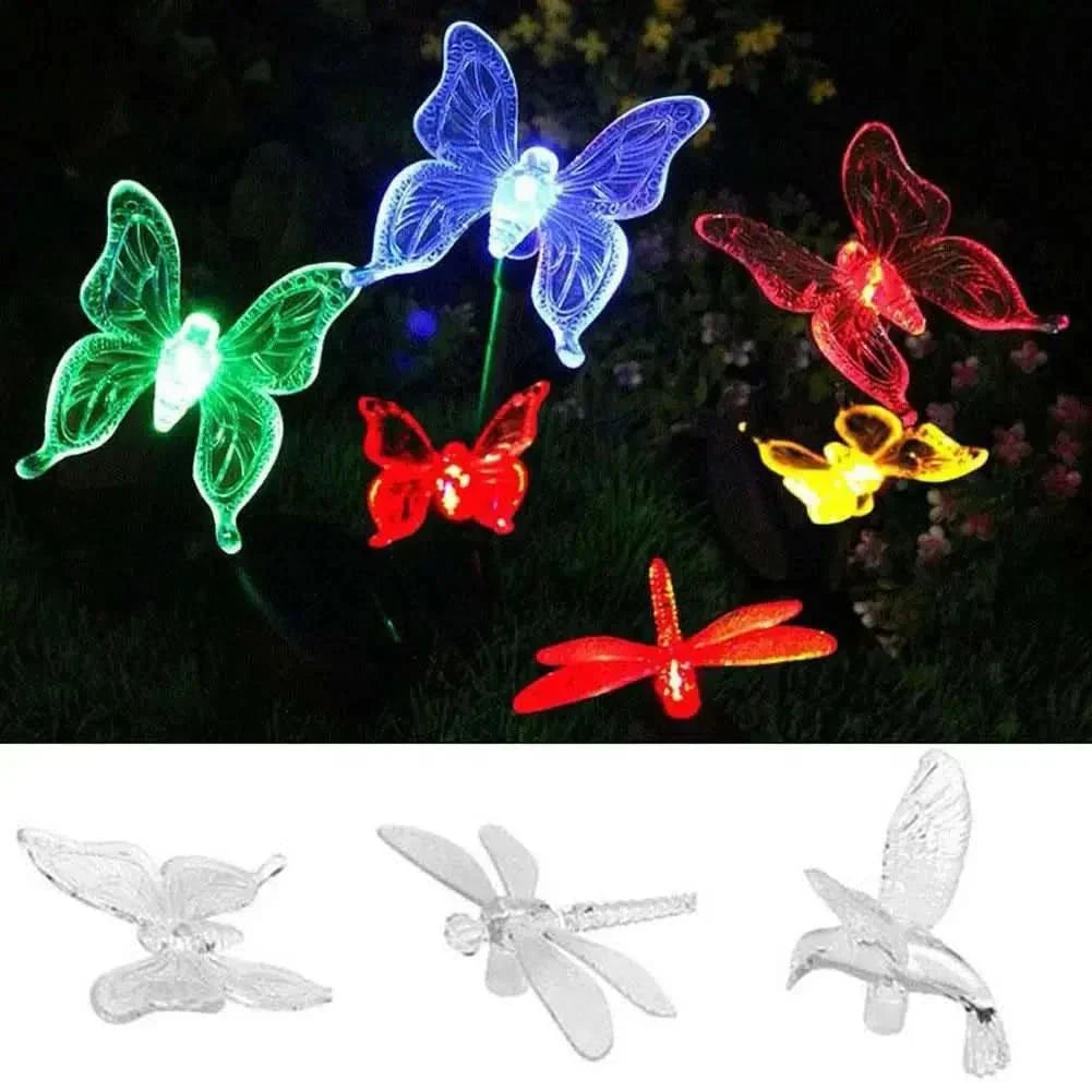 Lámpara de jardín LED con diseño de mariposa - Fioriscas