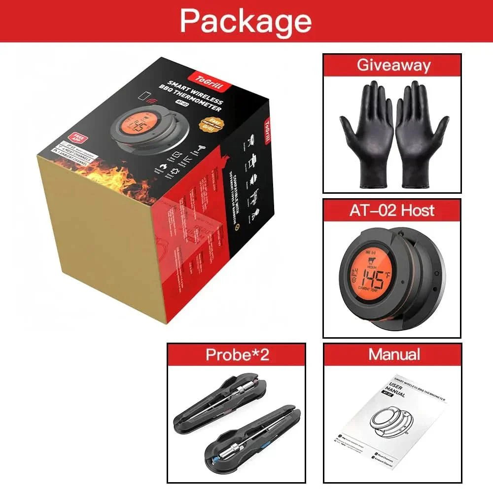 Thermomètre à viande sans fil pour barbecue et grill - Fioriscas