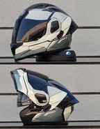 Modular Full-Face Motorcycle Helmet, Two-Lens Visor With Mesh Chin Guard, DOT Certified