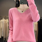 Slim-Fit V-Neck Sweater, Solara Australian Merino Wool For Women