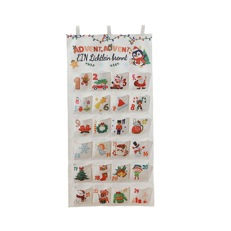 DIY adventi naptár textilből, 24 zsebbel karácsonyra - Fioriscas
