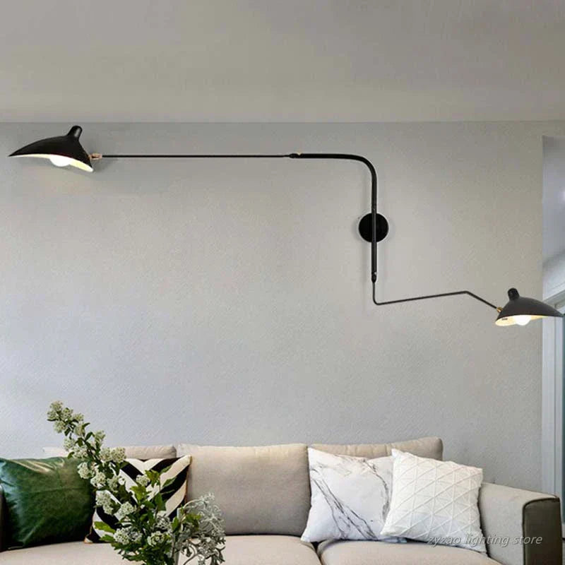 Nástěnné svítidlo LumiArc Duo s 1 nebo 2 otočnými rameny, matná černá
