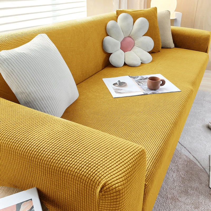 Stretchy Sofa Slipcover, Non-Slip Fit For 1 To 4 Seat Couches, Machine Washable
