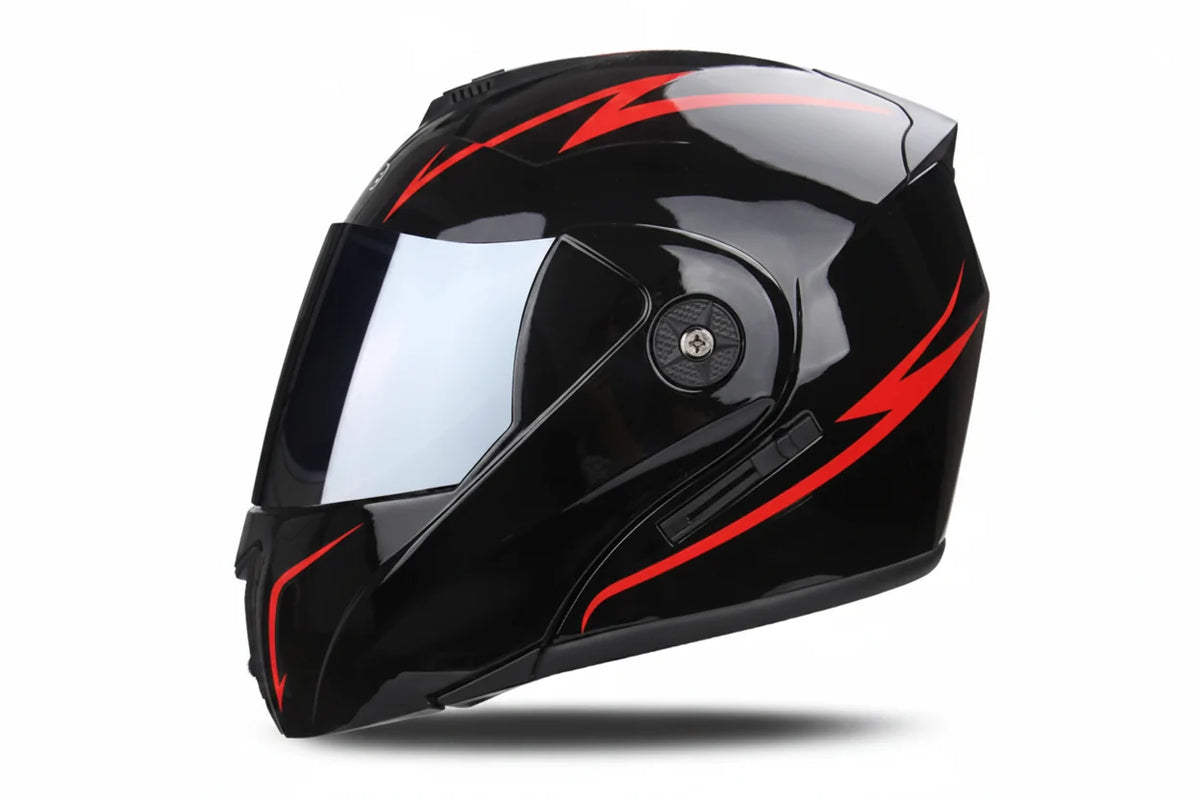 Modułowy kask motocyklowy z podwójną szybą, certyfikowany DOT | Fioriscas