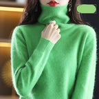 Nyorelle High-Neck Cashmere Sweater, Fitted Knit Pullover for Women