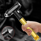 All-Metal Car Safety Window Hammer - Emergency Glass Breaker & Seat Belt Cutter