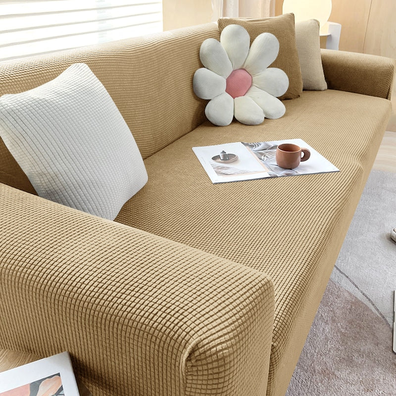 Stretchy Sofa Slipcover, Non-Slip Fit For 1 To 4 Seat Couches, Machine Washable