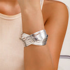 Spiral Cross Wrap Bangle Bracelet