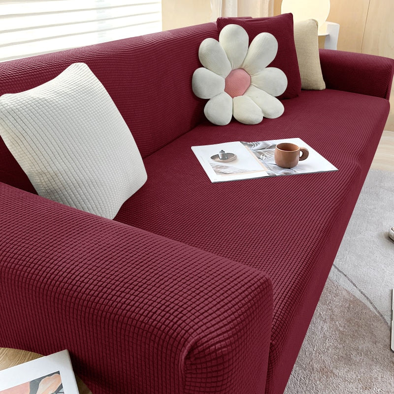 Stretchy Sofa Slipcover, Non-Slip Fit For 1 To 4 Seat Couches, Machine Washable